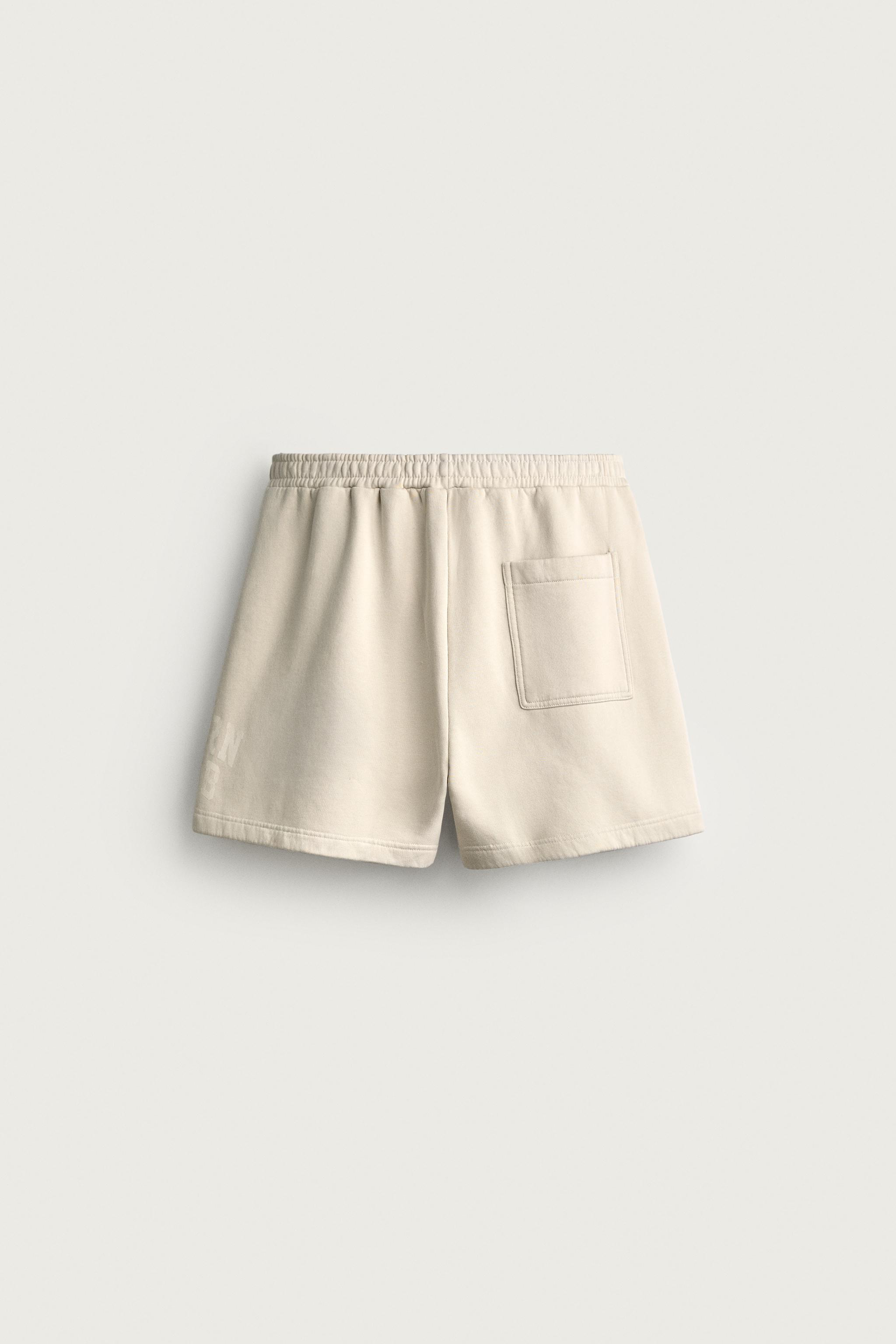 WASHED TEXT PRINT JOGGER SHORTS